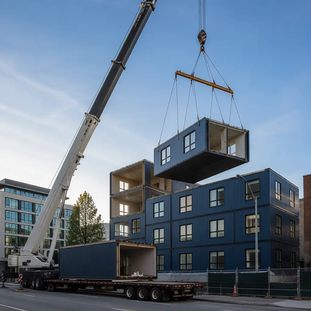 Modular Construction Crane Logistics & Equipment Planning