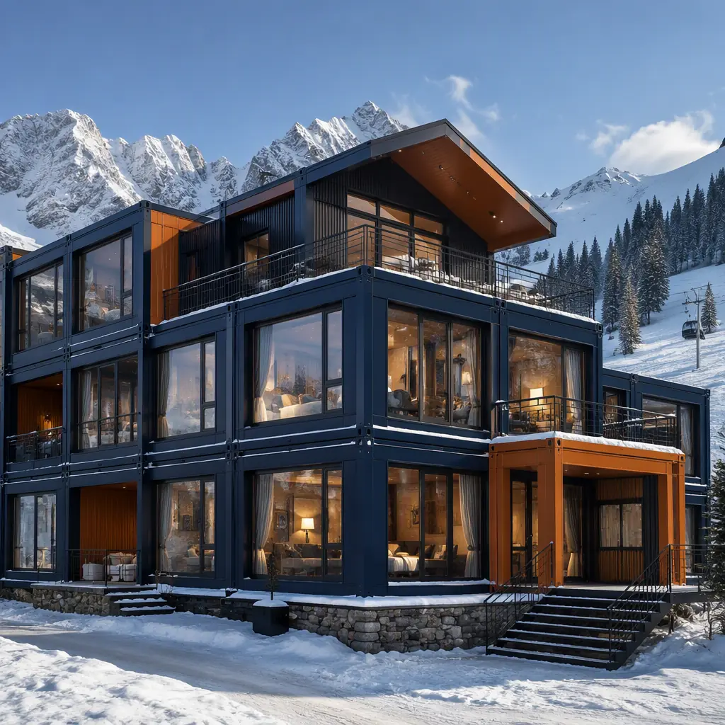 Modular Ski Lodge Construction — Mountain Resort Base Lodges