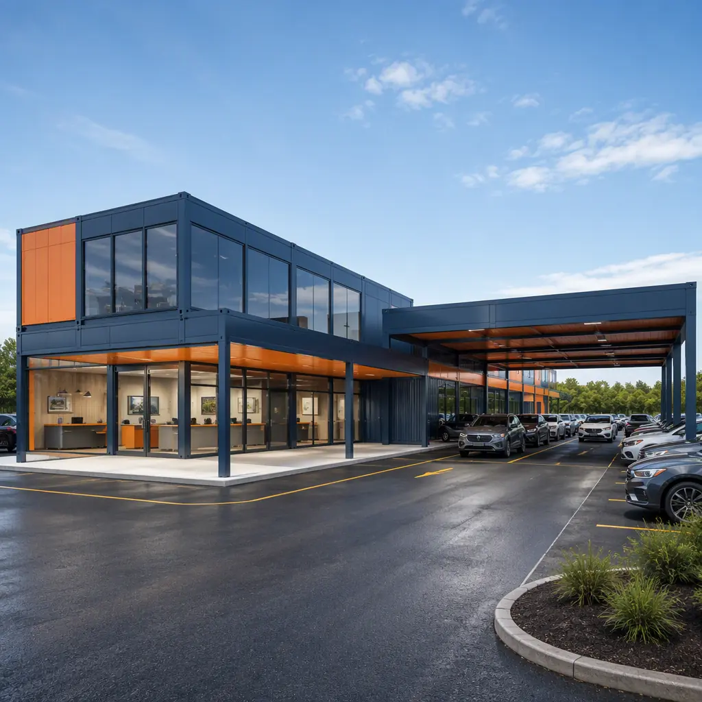 Modular Vehicle Rental Facility Construction